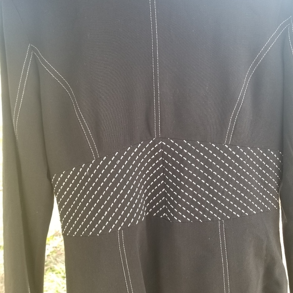 Women's business dress with jacket. Componix. Size 8 Black with white trim - Picture 7 of 7